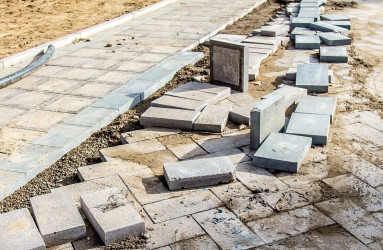 Демонтаж тротуарной плитки