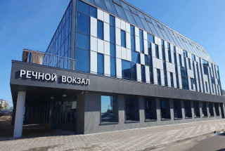 Речной вокзал 2022 г. (наша Брусчатка, Бордюры)